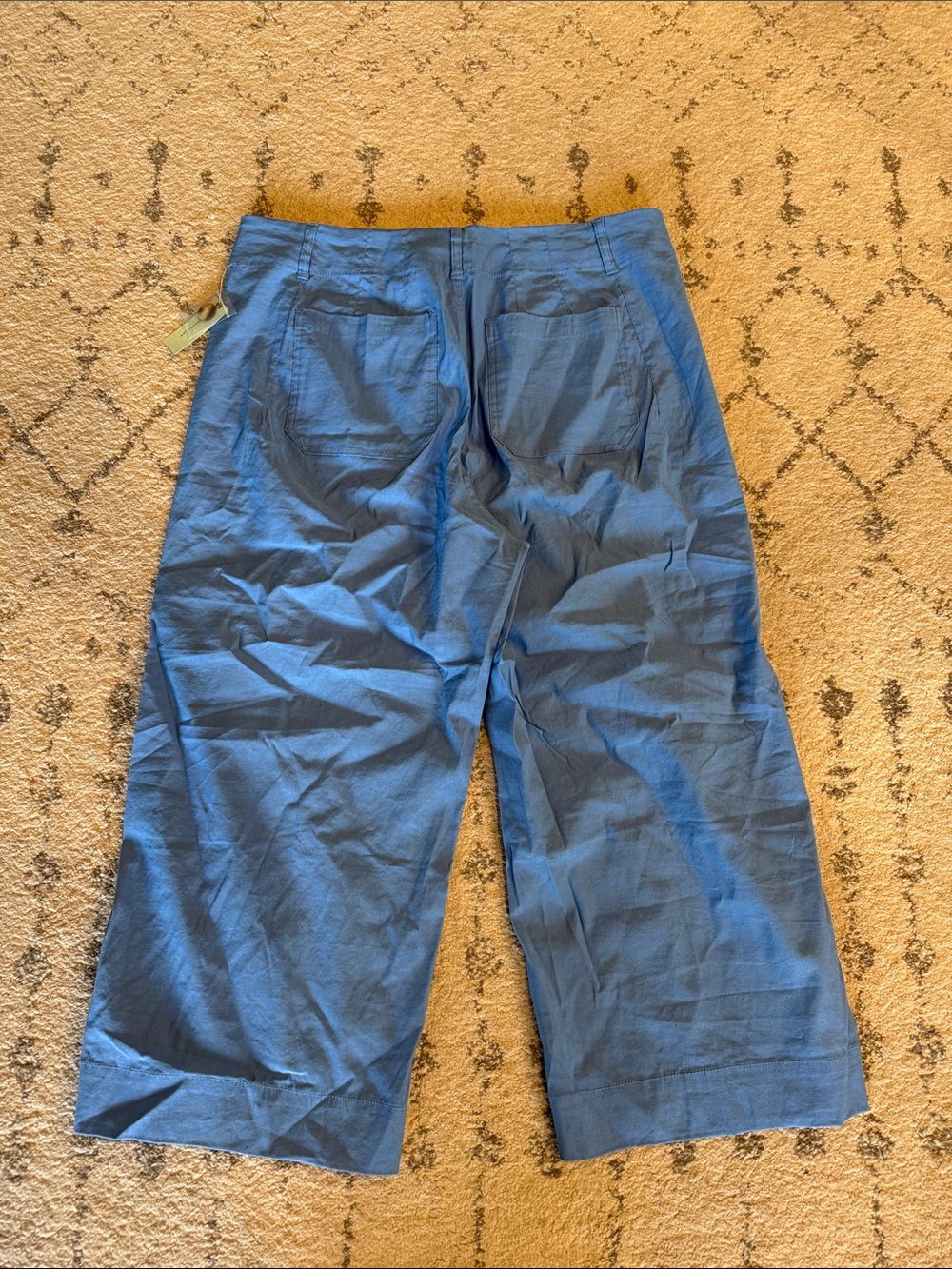 Maeve Slate Blue Cropped Wide-Leg Pants - Picture 4 of 4